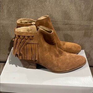Fringe Suede Ankle Boots